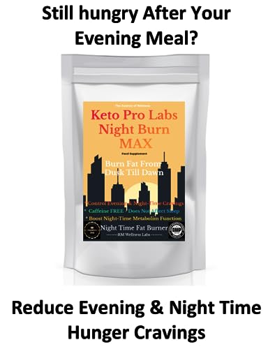 Keto Pro Labs Night Burn MAX - Fat Burners - Boost Night-Time Metabolism - Control Evening Hunger Cravings - Weight Management Tablets - Appetite Suppressant - 30 Tablets (30 Day Supply)