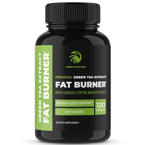 Green Tea Weight Loss Pills | Belly Fat Burner, Metabolism Booster, & Appetite Suppressant for Women & Men | 45% EGCG | with Green Coffee Bean Extract | Vegan, Gluten-Free Supplement | 120 Capsules