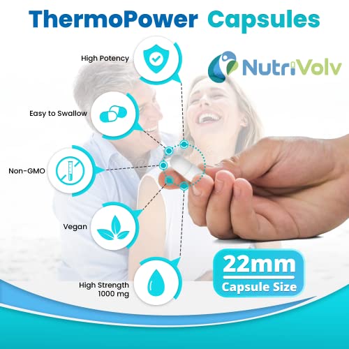 ThermoPower 1000mg | Thermogenic Fat Burner Increased Energy & Boost Performance | 90 Capsules