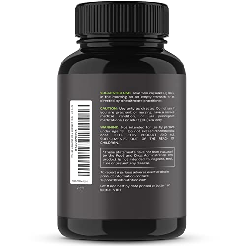 Green Tea Weight Loss Pills | Belly Fat Burner, Metabolism Booster, & Appetite Suppressant for Women & Men | 45% EGCG | with Green Coffee Bean Extract | Vegan, Gluten-Free Supplement | 120 Capsules