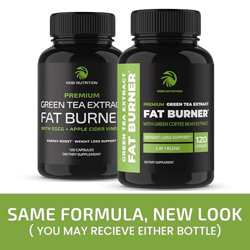 Green Tea Weight Loss Pills | Belly Fat Burner, Metabolism Booster, & Appetite Suppressant for Women & Men | 45% EGCG | with Green Coffee Bean Extract | Vegan, Gluten-Free Supplement | 120 Capsules