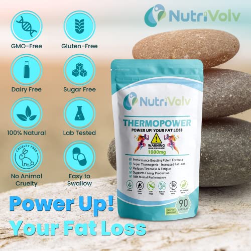 ThermoPower 1000mg | Thermogenic Fat Burner Increased Energy & Boost Performance | 90 Capsules