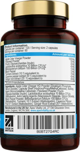 High Strength Apple Cider Vinegar Capsules with Turmeric