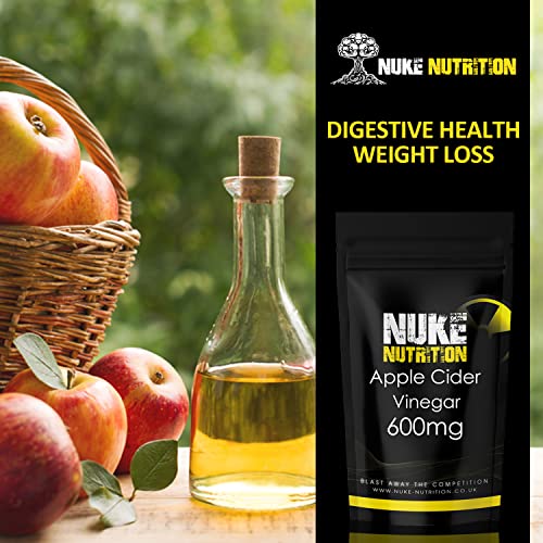 Nuke Nutrition Apple Cider Vinegar Capsules with Mother - 60 Capsules - High Strength ACV