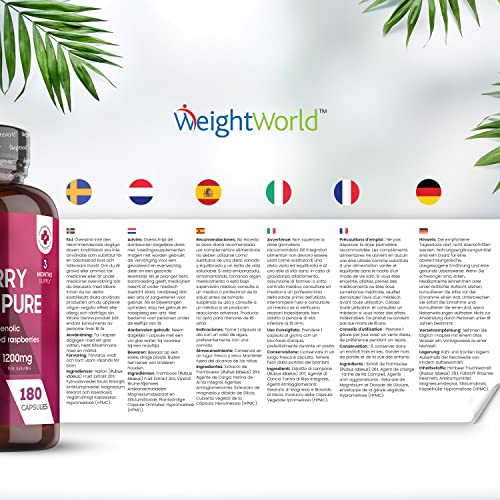 180 High Strength Raspberry Ketone Capsules - 6 Months Supply