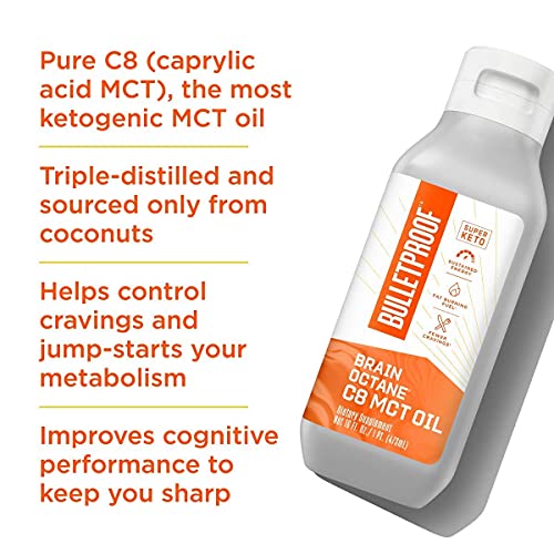 Brain Octane Premium C8 MCT Oil - Non-GMO Coconut