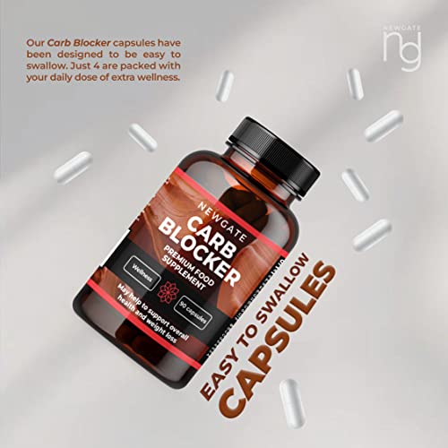 Carb Blocker 90 Capsules - High Strength Nutritional Supplement - Appetite Suppressant - Made in The UK - Halal