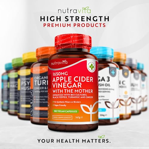 Apple Cider Vinegar Capsules - High Strength 1650MG