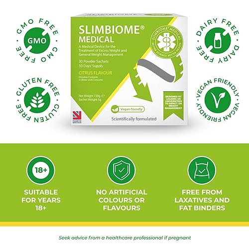 Slimbiome - Digestive Health, Weight Loss, Vegan, 30 Sachets