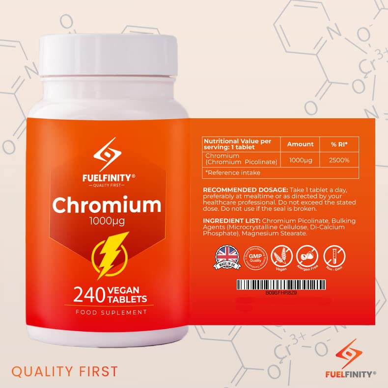 Chromium Picolinate 1000mcg - 240 Days - Sugar Craving Support