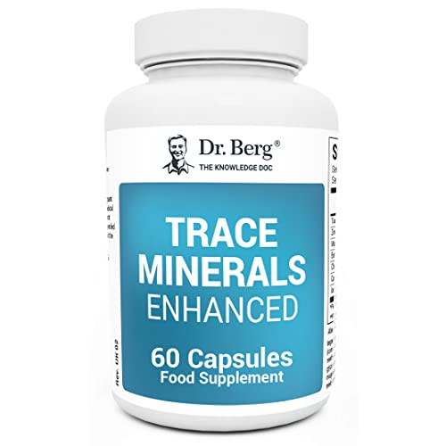 Dr. Berg's Trace Minerals Enhanced - 70+ Nutrient-Dense - Natural Dietary Supplements - 60 Capsules