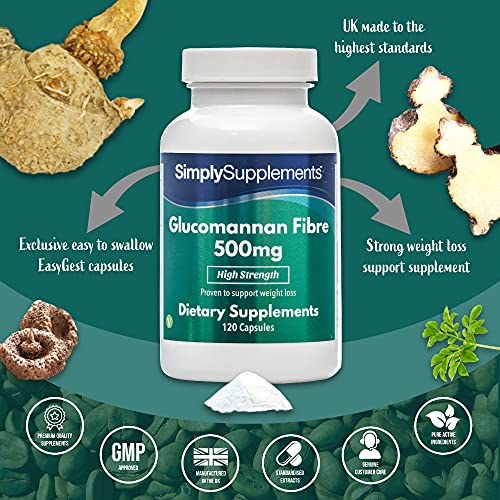 500mg Glucomannan Capsules | Popular Appetite Suppressant for Weight Loss