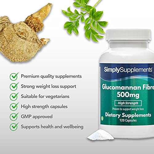 500mg Glucomannan Capsules | Popular Appetite Suppressant for Weight Loss