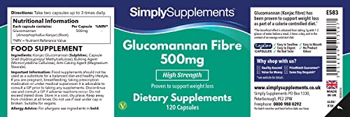 500mg Glucomannan Capsules | Popular Appetite Suppressant for Weight Loss