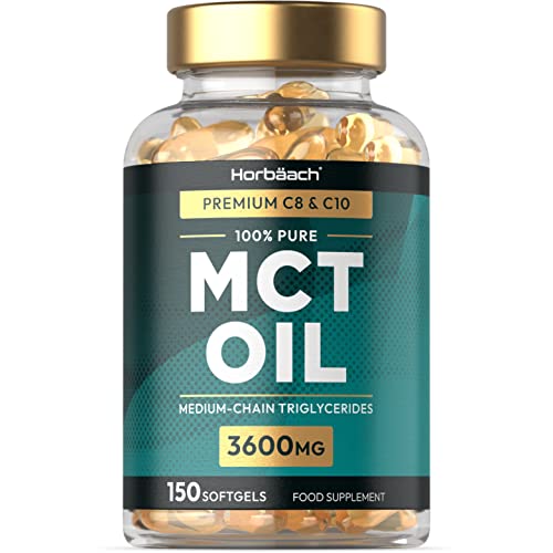 High Strength MCT Oil Capsules | Keto Diet Supplement | 150 Softgels