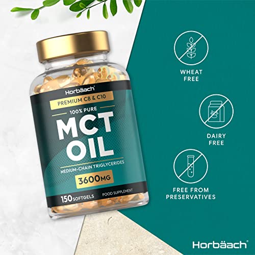 High Strength MCT Oil Capsules | Keto Diet Supplement | 150 Softgels