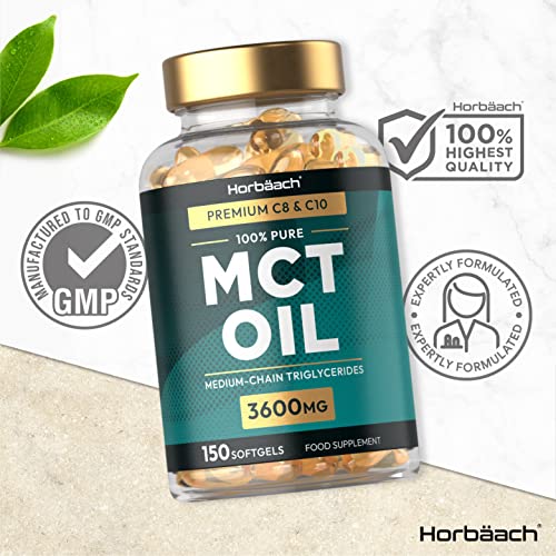 High Strength MCT Oil Capsules | Keto Diet Supplement | 150 Softgels