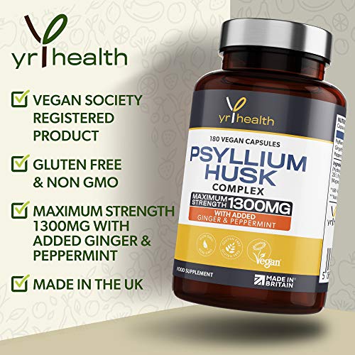 1300mg Psyllium Husks Capsules - Natural Weight Loss Supplement