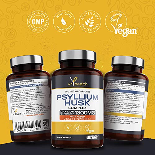 1300mg Psyllium Husks Capsules - Natural Weight Loss Supplement