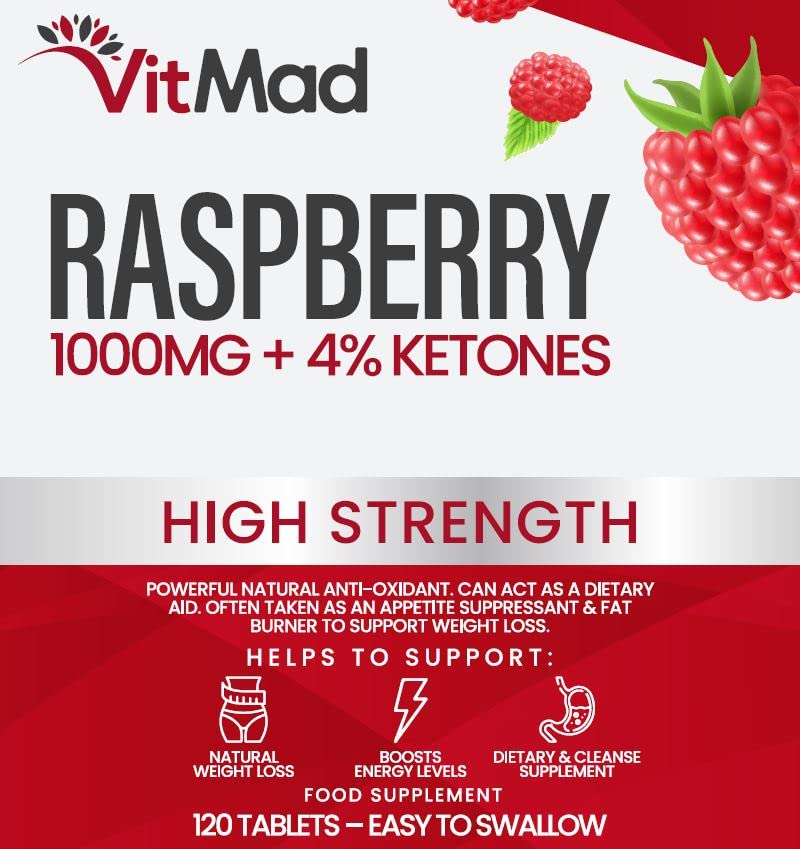 Raspberry Ketones 1000mg - 120 Tabs (4 Month)