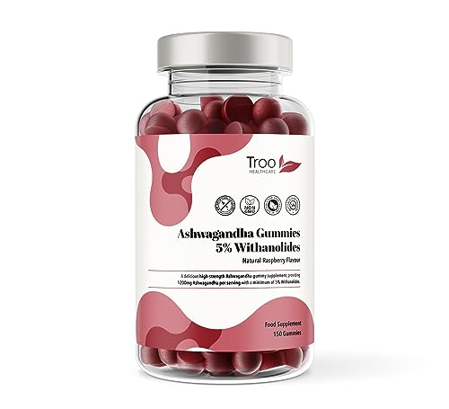 1200mg Ashwagandha Gummies - Natural Raspberry Flavour