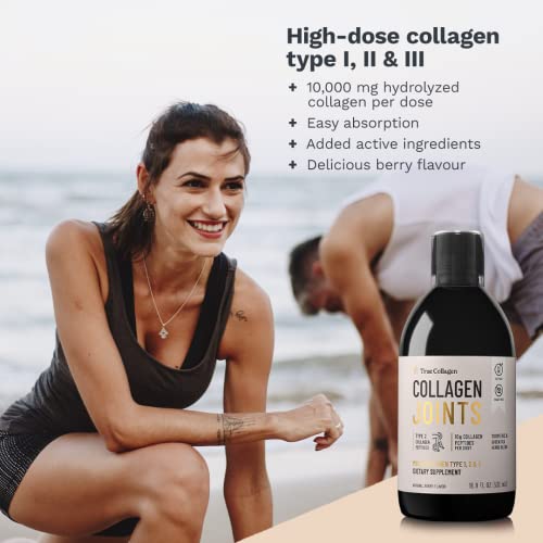 Berry Flavored Collagen Peptides with Turmeric & Green Tea - 100% Natural, High Absorption