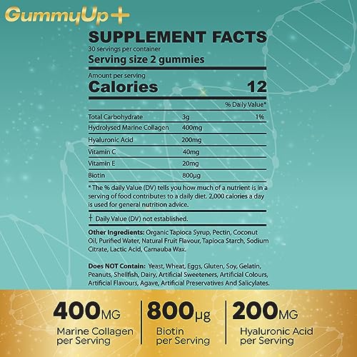 Hydrolysed Marine Collagen Gummies with Biotin & Hyaluronic Acid
