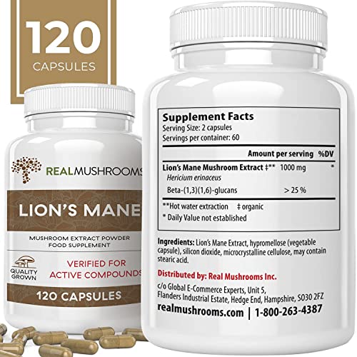 Lions Mane Mushroom Capsules - Boost Cognitive Health