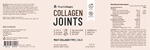 Berry Flavored Collagen Peptides with Turmeric & Green Tea - 100% Natural, High Absorption