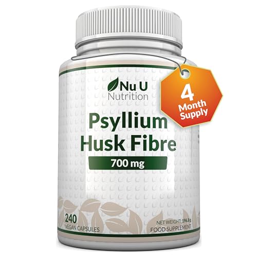 High Potency Psyllium Husk Fiber Capsules - 4 Month Supply