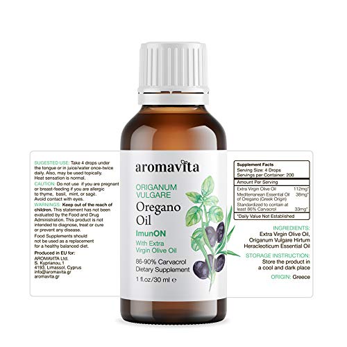 Greek Oregano Oil - High Carvacrol Dietary Supplement