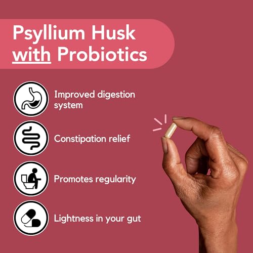 4000mg Psyllium Husk Fibre with Probiotics - 120 Capsules