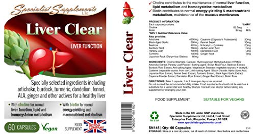 Liver Clear - Liver Function Support, 60 Capsules