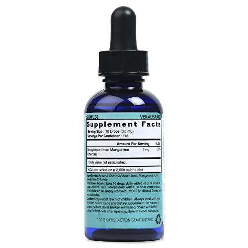 Liquid Ionic Manganese: Boost Bone Health - 100 Servings