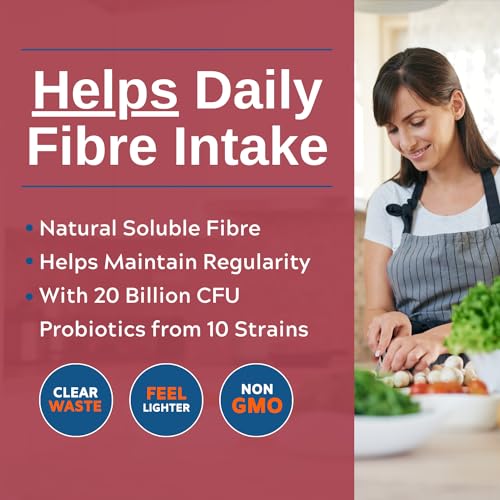 4000mg Psyllium Husk Fibre with Probiotics - 120 Capsules