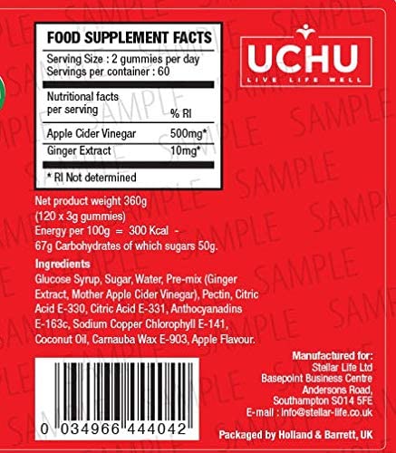 120 Apple Cider Vinegar Gummies for Weight Loss