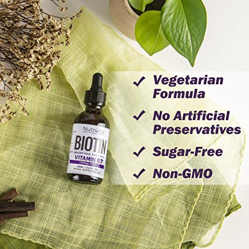 Berry-Flavored Biotin Drops for Hair, Nail & Skin