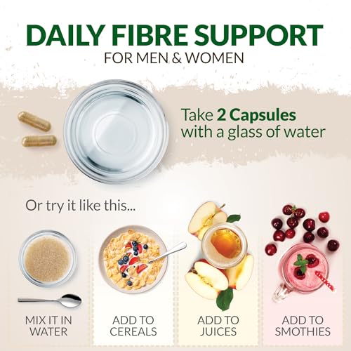 High Potency Psyllium Husk Fiber Capsules - 4 Month Supply