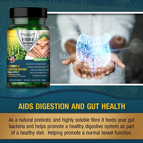 240 Psyllium Husks Fiber Supplement - High Strength Capsules