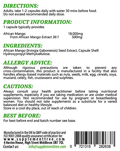 18000mg Pure African Mango Extract | High Strength Weight Loss Supplement