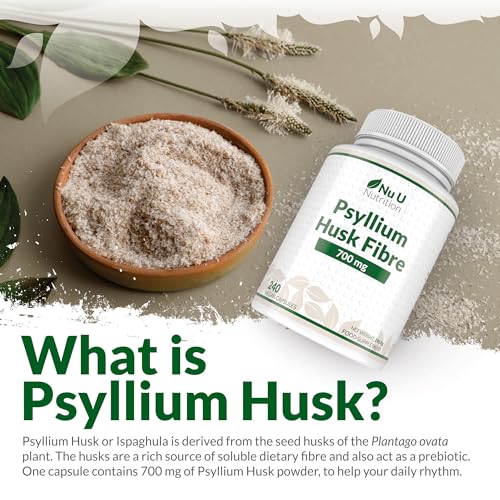 High Potency Psyllium Husk Fiber Capsules - 4 Month Supply