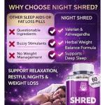 Night Shreds Sleep Support Fat Burner – 60 Capsules