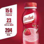 SlimFast Strawberry Protein Meal Replacement Shakes