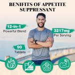 Appetite Suppressant & Fat Burner for Men - 90 Tablets