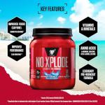 BSN N.O.-Xplode Pre Workout Powder, Blue Raspberry