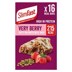 SlimFast Very Berry Meal Replacement Bars, 16 Pack
