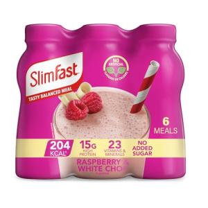 SlimFast Ready-to-Drink Weight Loss Shakes, Raspberry White Chocolate