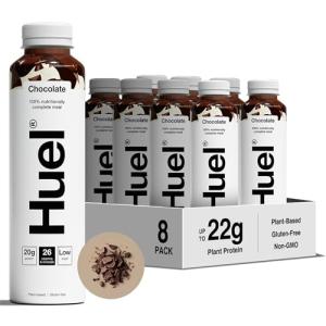Huel Chocolate Protein Meal Replacement Shakes, 8 Bottles