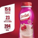 SlimFast Ready-to-Drink Weight Loss Shakes, Raspberry White Chocolate
