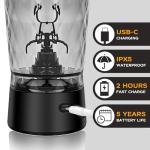 Electric Protein Shaker Bottle with Storage 24oz